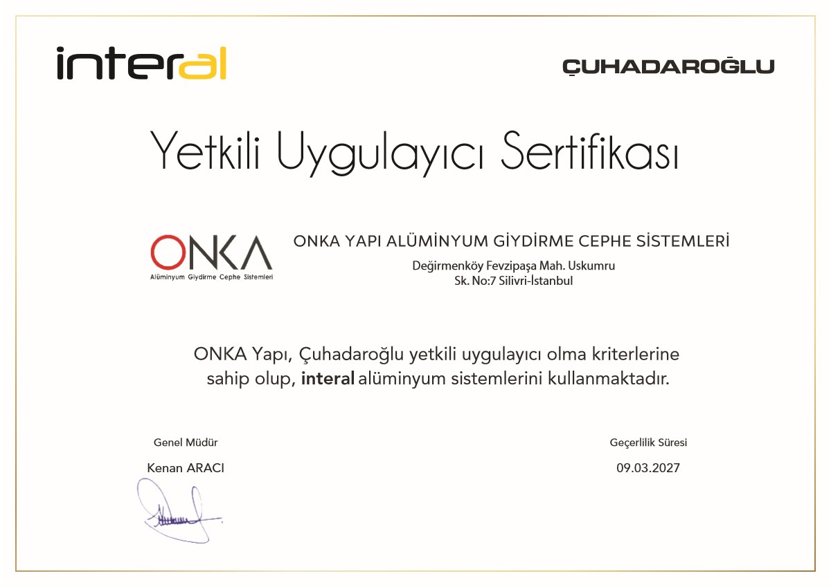 Çuhadaroğlu Yetkili Uygulayıcı Sertifikası